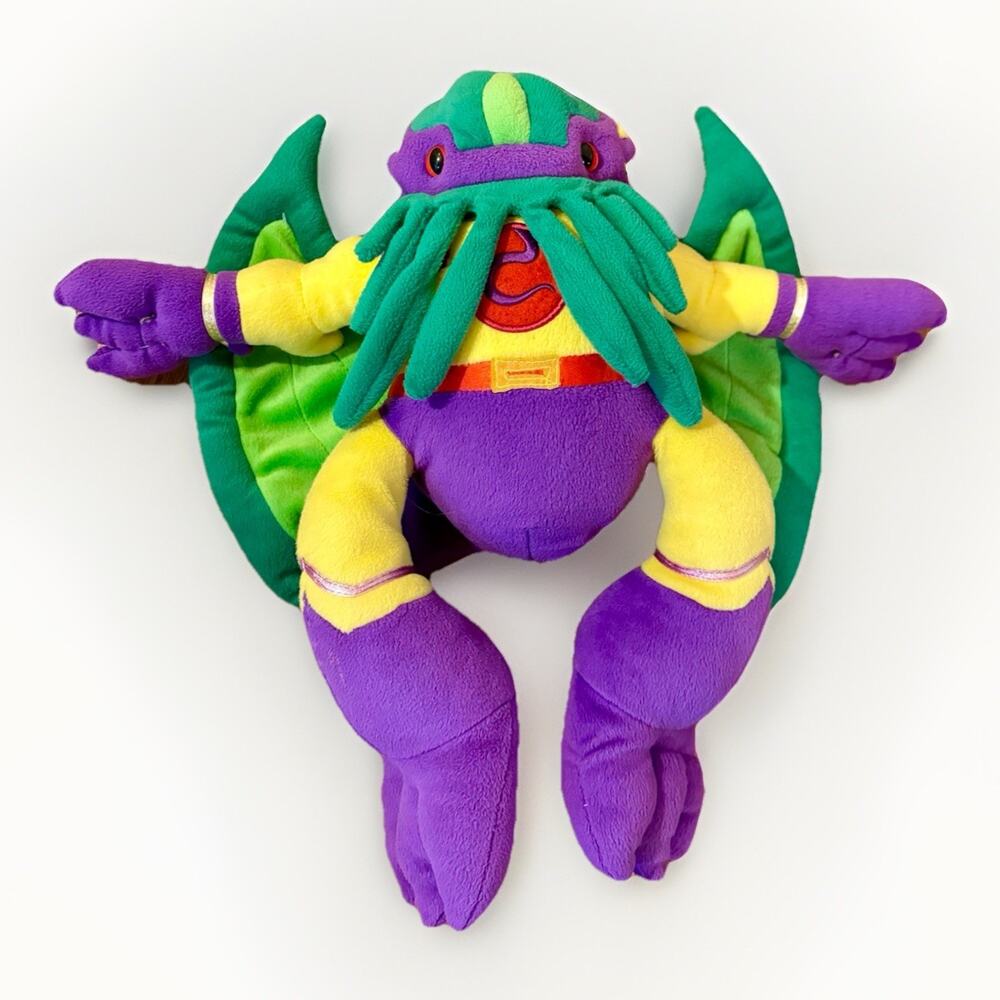 Toy Vault Vintage Superhero Cthulhu Large Plush HP Lovecraft 16+” Alien Purple